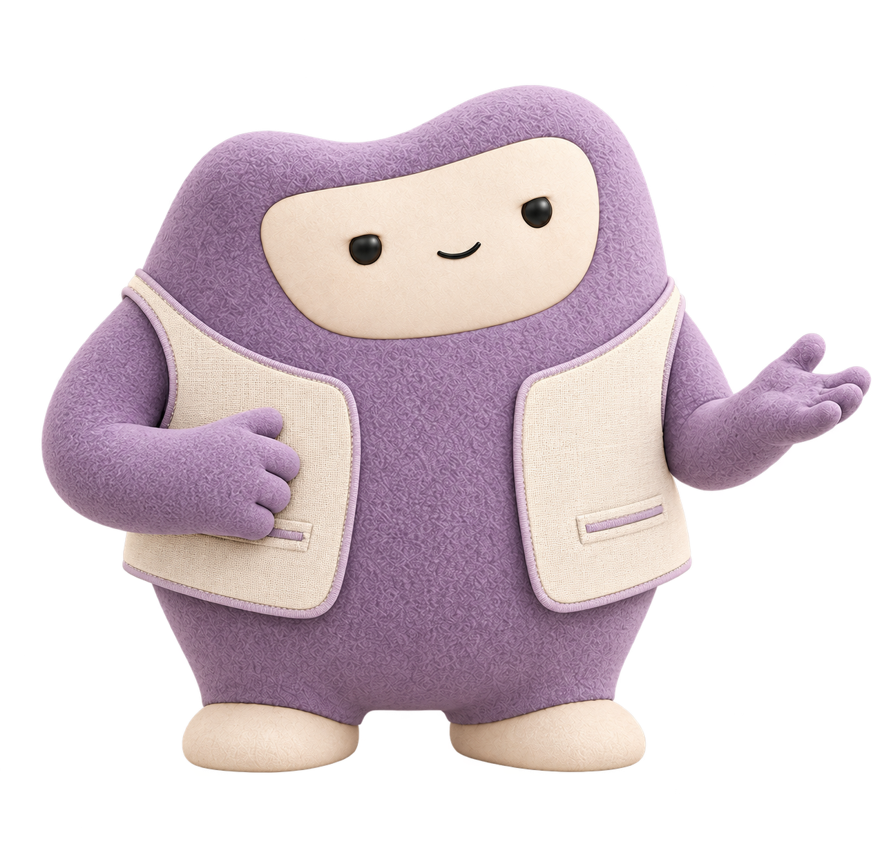Kova, con un chaleco crema y una sonrisa, te invita a descubrir tu CRM.